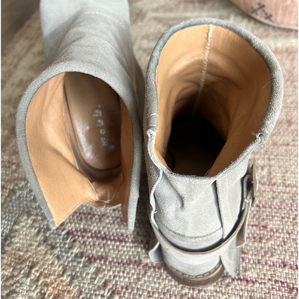 European all suede leather wedge booties by o la la - Picture 5 of 8